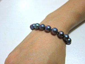 Natural blue-turquoise bracelet, drop ear-rings